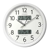 リズム(RHYTHM) シチズン 掛け時計 電波時計 アナログ 温度 湿度 カレ Amazon.co.jp: リズム(RHYTHM) シチズン 掛け時計 電波時計